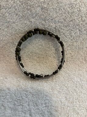 Y2K beaded metal costume jewelry bracelet super cute